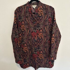 Coldwater Creek Multicolor Paisley Jacket